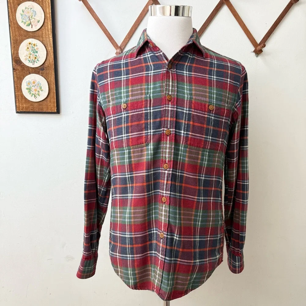 J. Crew Flannel Plaid Cotton Button Up Shirt